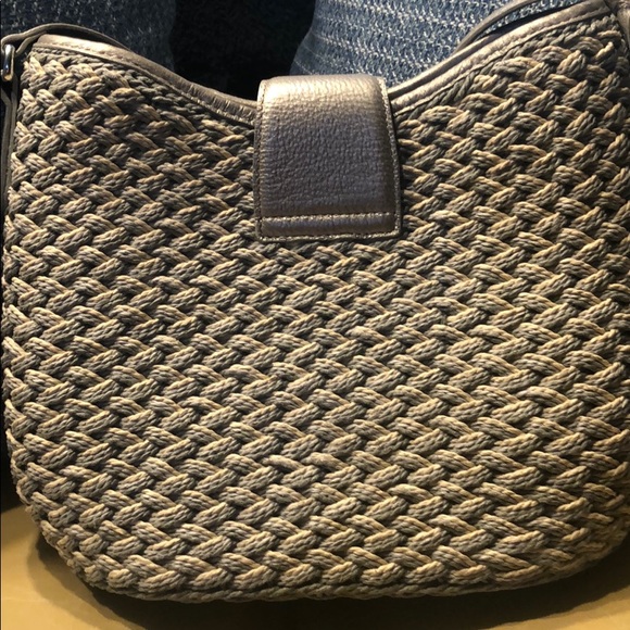 Brighton straw & leather handbag. Used once. EUC. - Picture 4 of 8